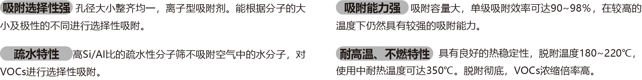 吸附特點(diǎn)